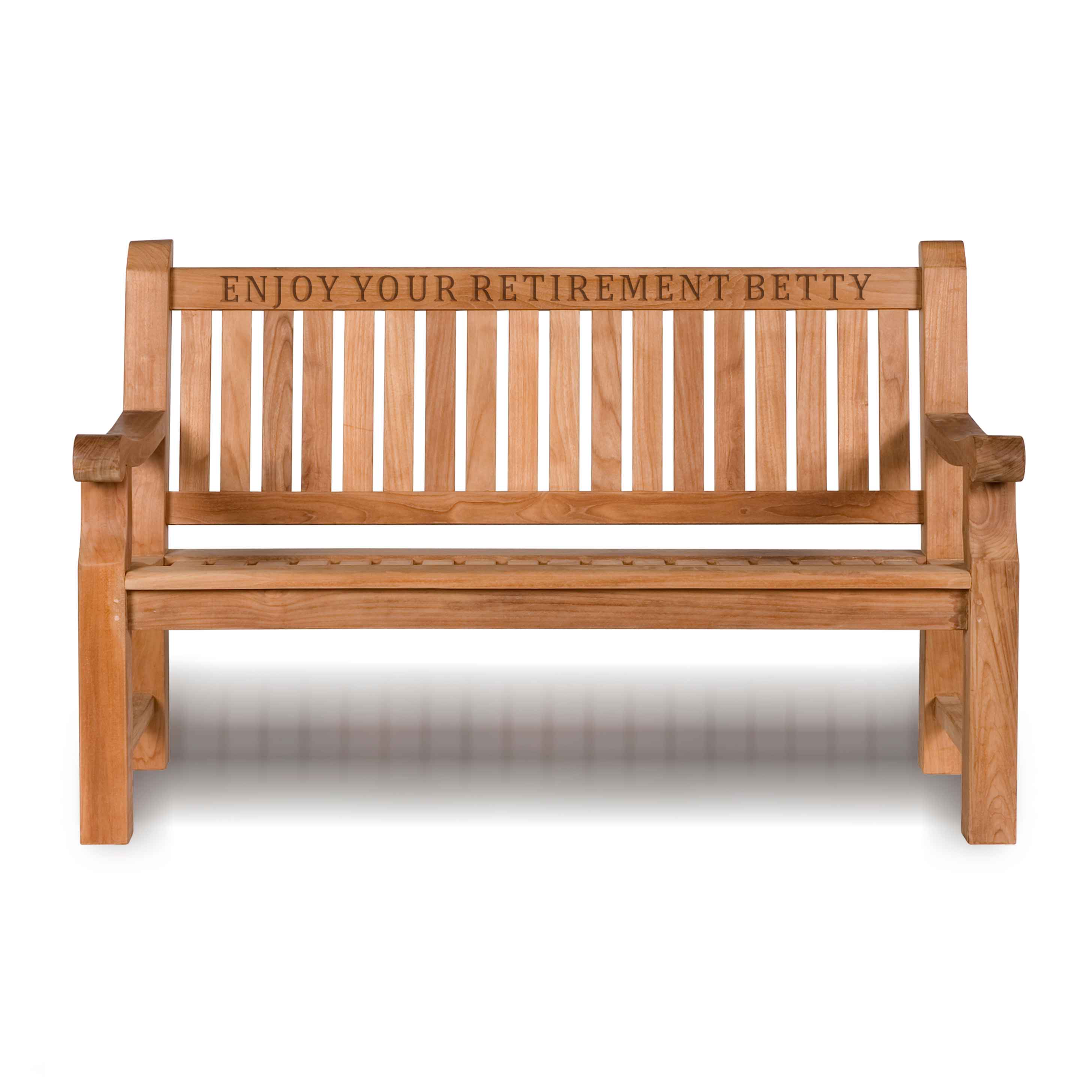 personalised garden bench gift for retirements
